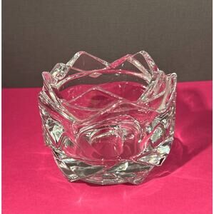 Lotus Flower Glass Votive Holder Vintage Votive not included